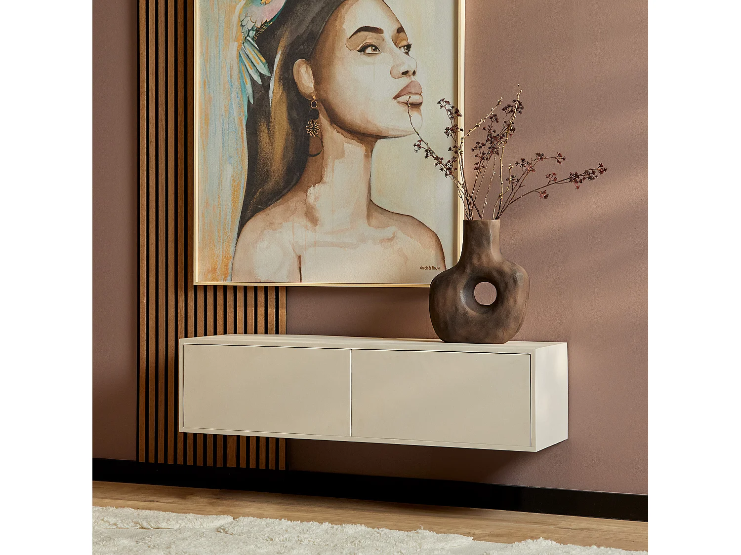 Tv meubel Vision - 30x120x35cm - Beige