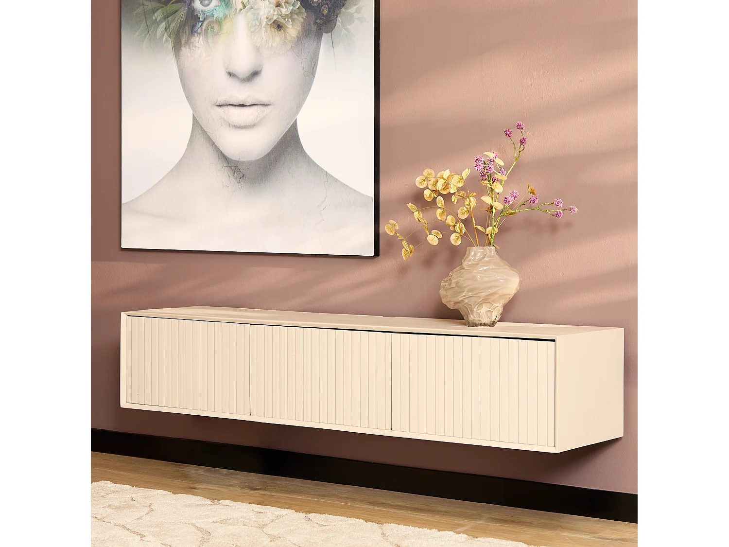 Tv meubel Madison - 35x160x30cm - Beige