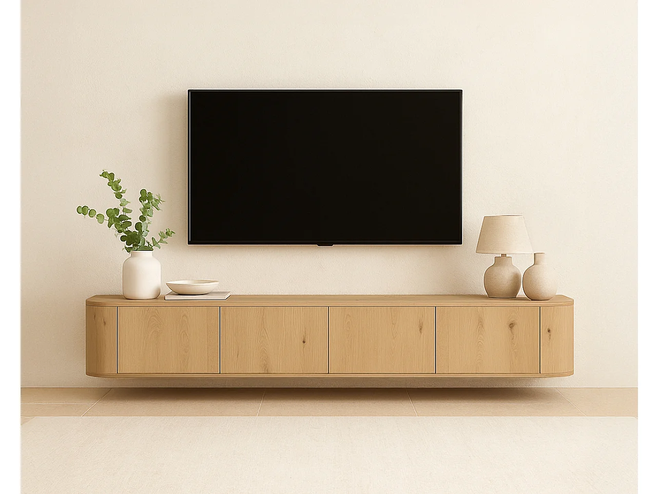 TV-Meubel Novero Zwevend - 35x220x33cm