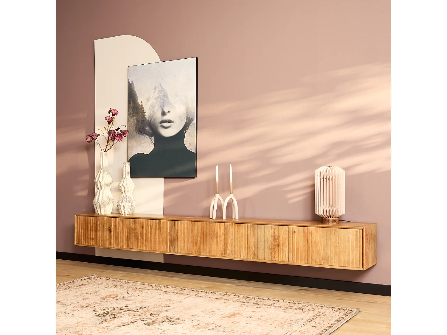 Tv meubel Madison - 35x280x30cm - Bruin