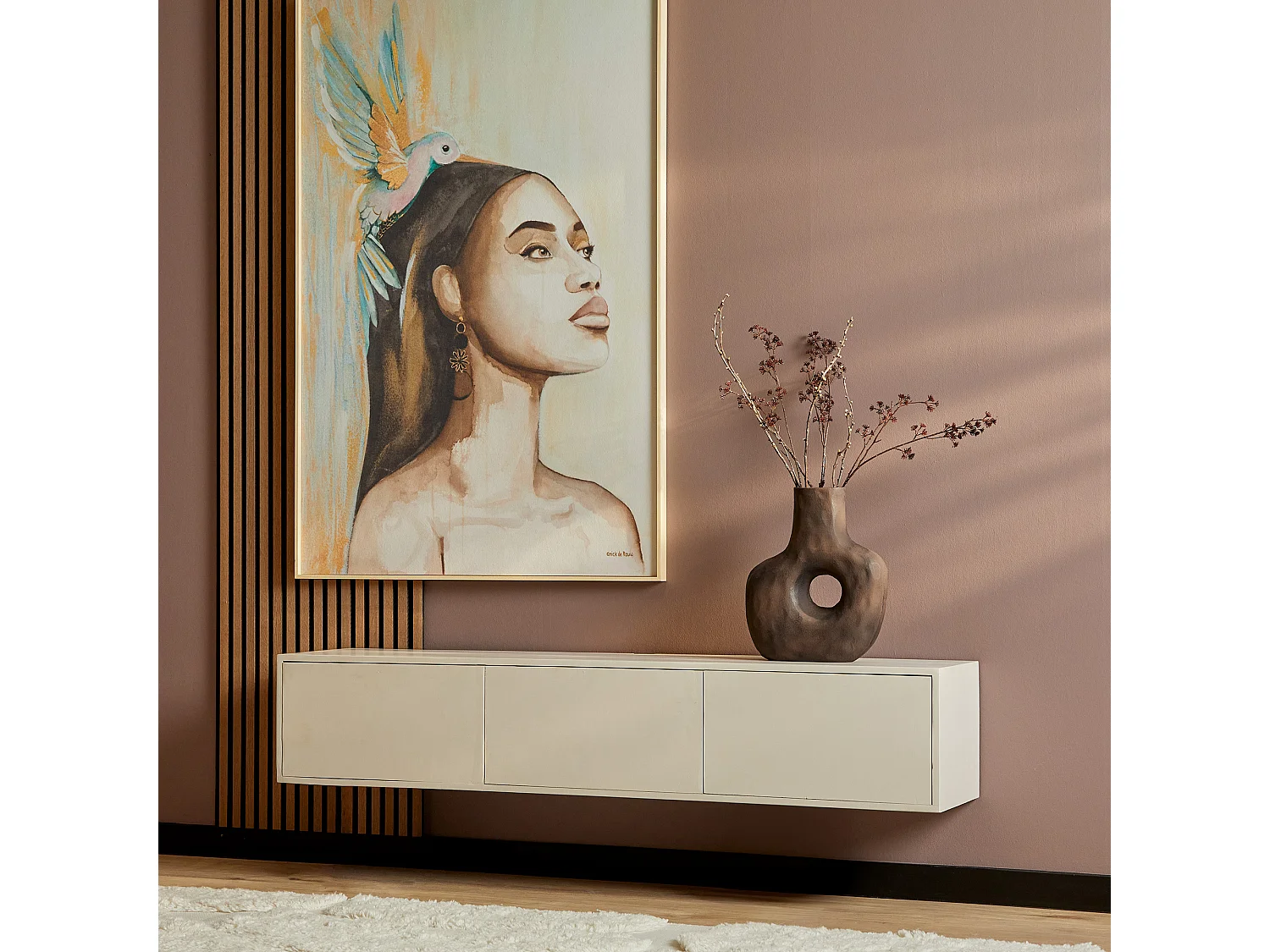 Tv meubel Vision - 30x160x35cm - Beige