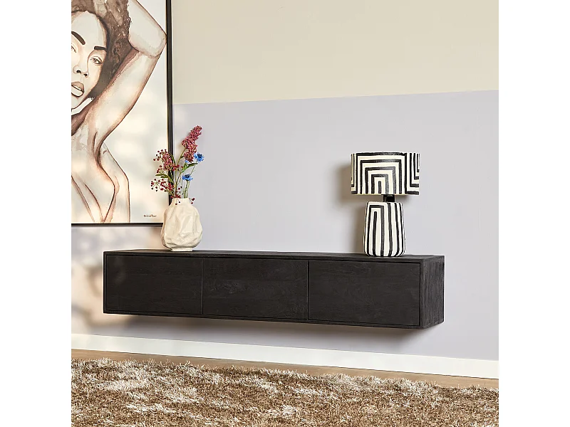 Tv meubel Vision - 30x160x35cm - Zwart