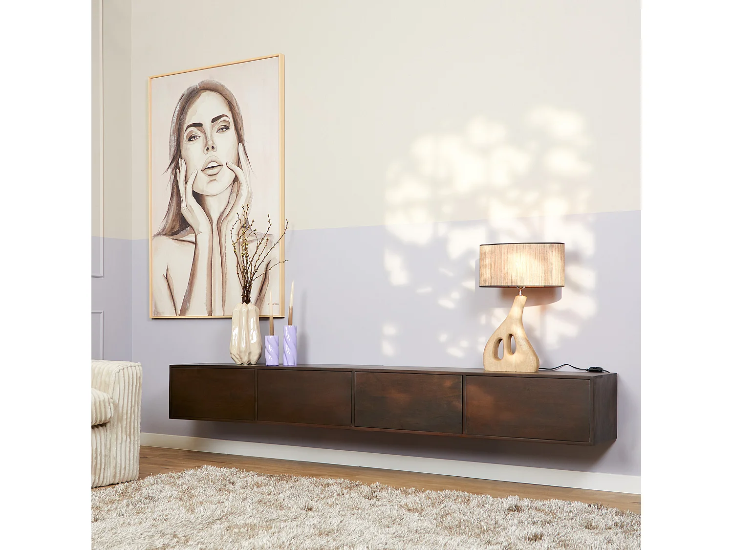 Tv meubel Vision - 30x120x35cm - Bruin