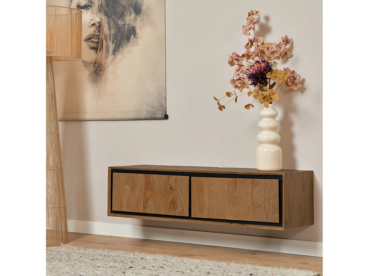 Tv meubel RichWood - 35x120x30cm - Bruin