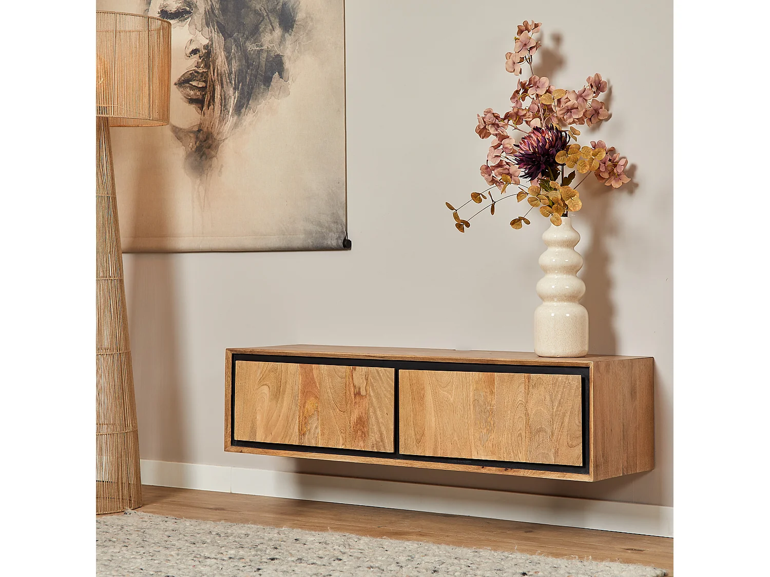 Tv meubel RichWood - 35x120x30cm - Bruin