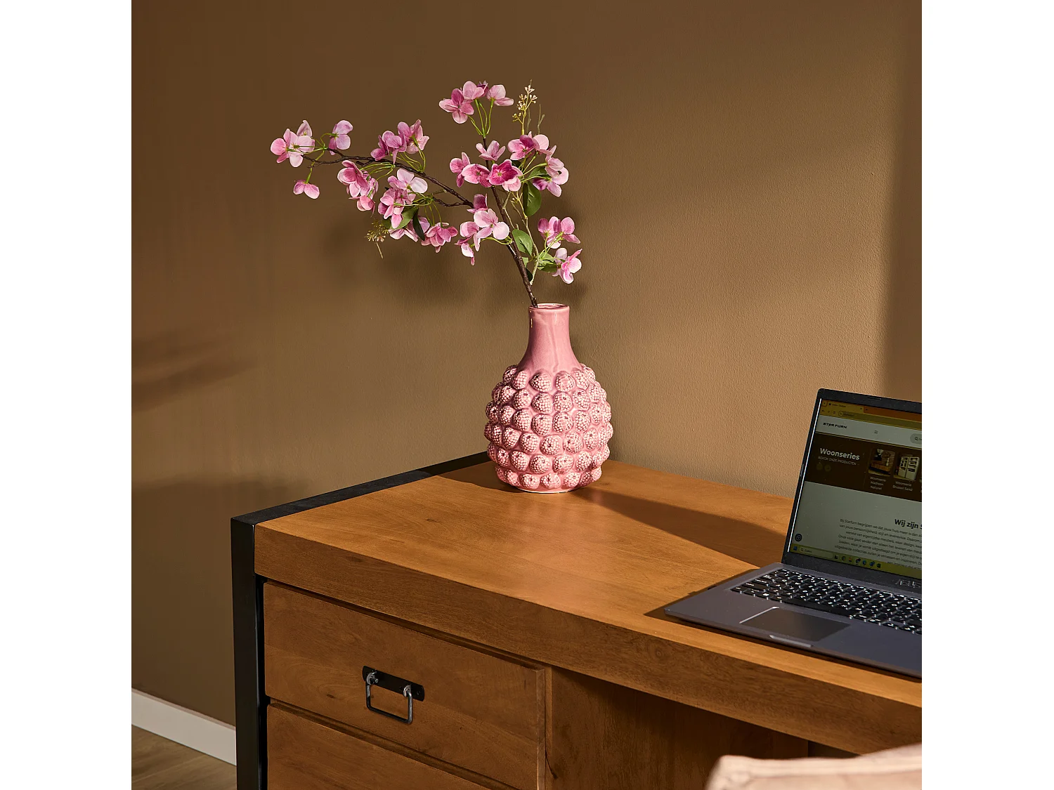 Bureau Boaz - 58x145x74cm - Bruin