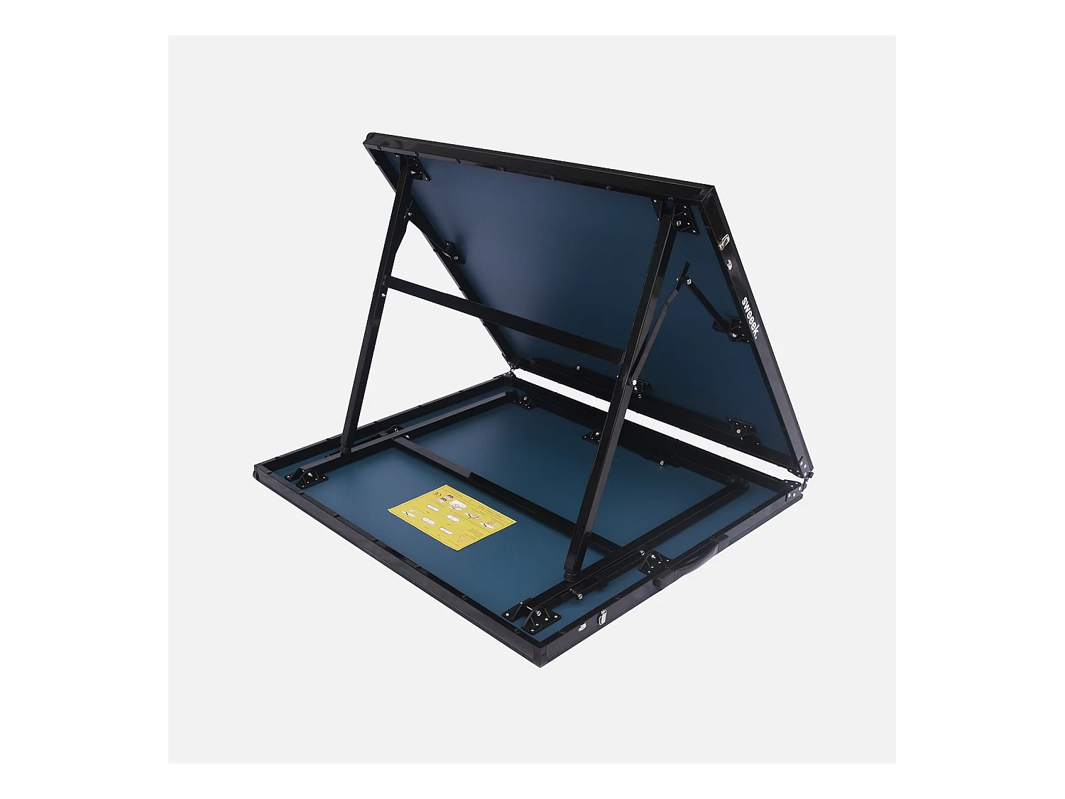 Table de ping pong d'intérieur médium. bleu. avec 2 raquettes et 3 balles