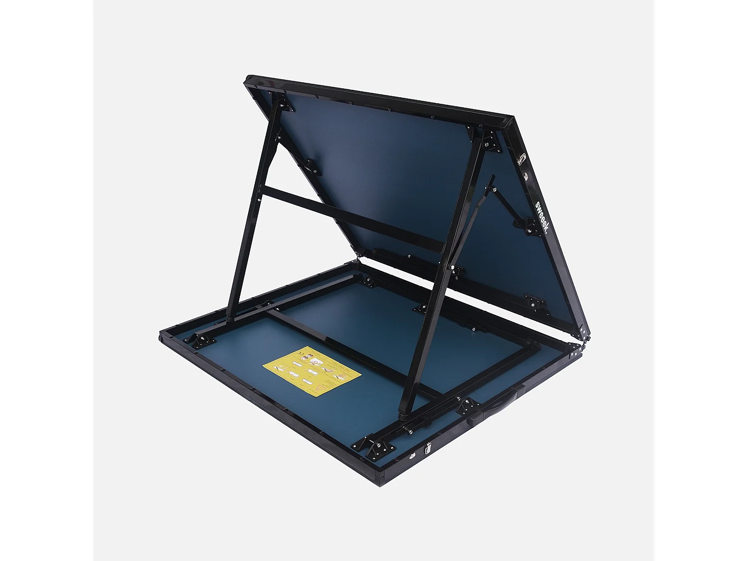 Table de ping pong d'intérieur médium. bleu. avec 2 raquettes et 3 balles