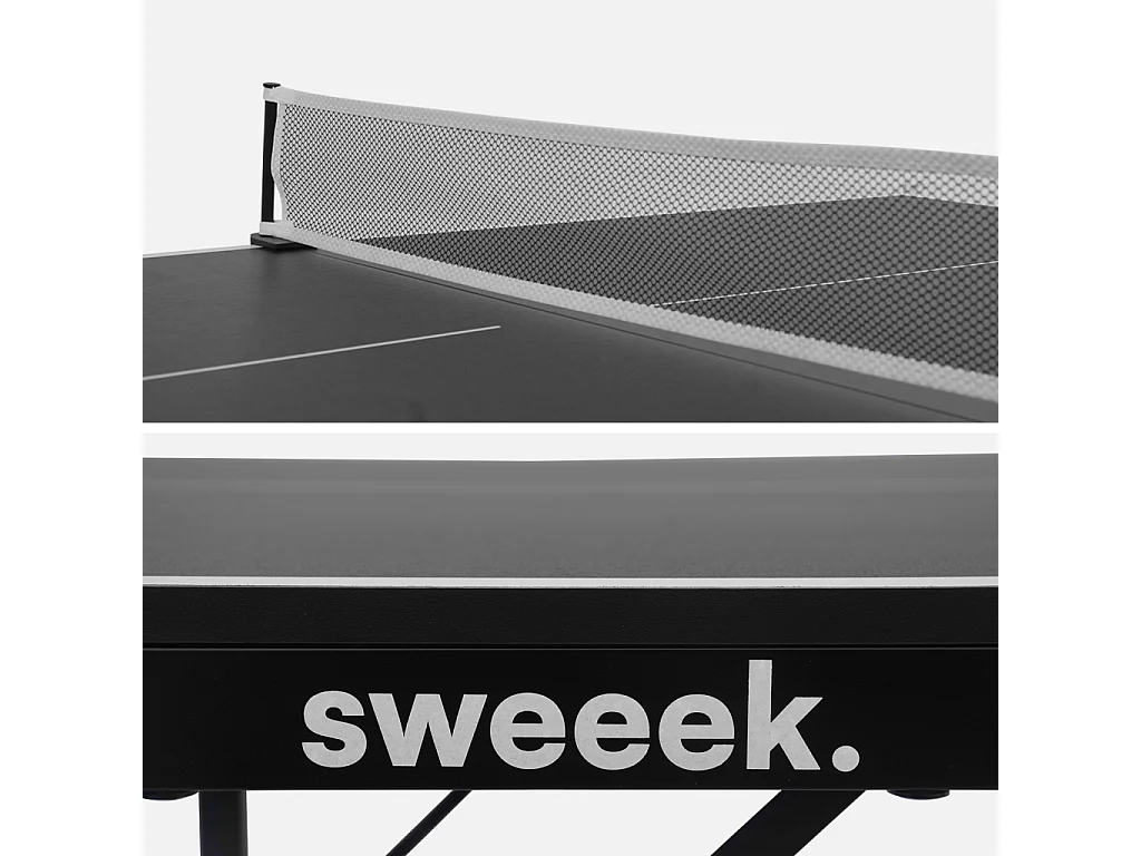 Mini mesa de ping pong interior plegable con 2 raquetas y 3 pelotas,