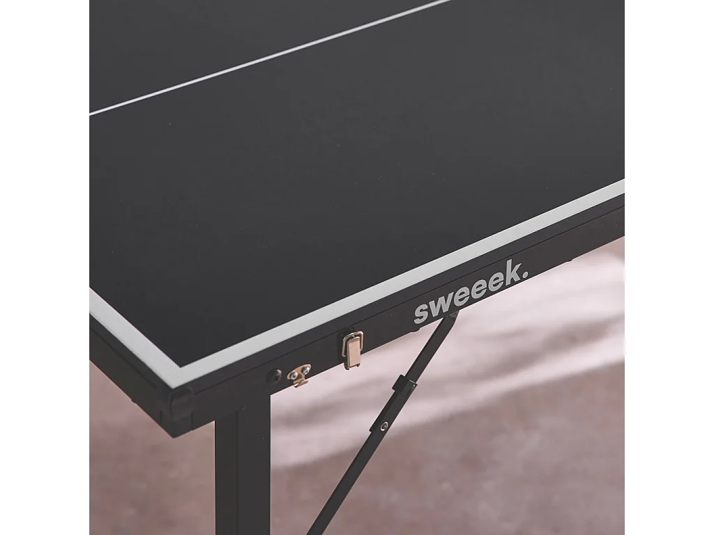 Mini tavolo da ping pong pieghevole per interni con 2 racchette e 3