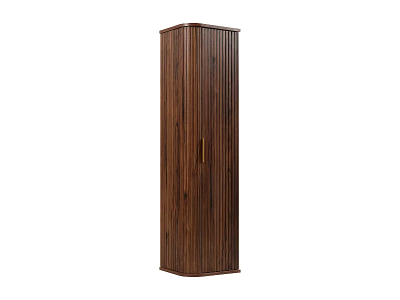 Badezimmer-Wandschrank, Eiche-Nussbaum, 35,5 x 139 x 31,5 cm