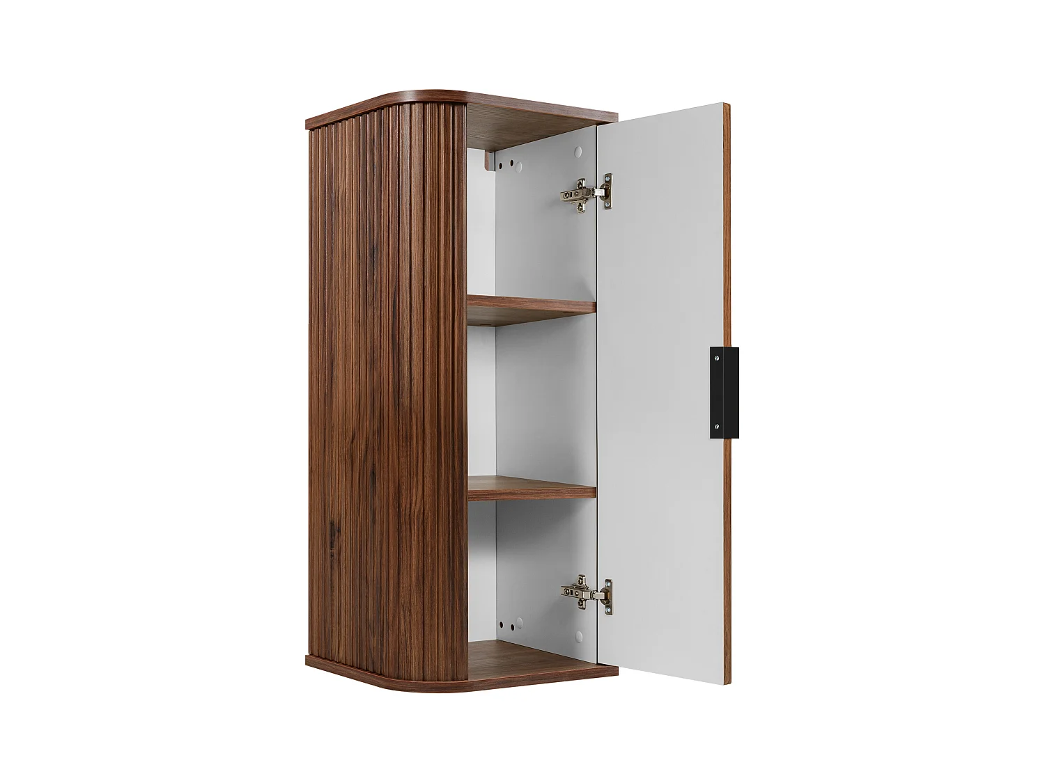 Badezimmer-Wandschrank, Eiche-Nussbaum, 35,5 x 79 x 31,5 cm