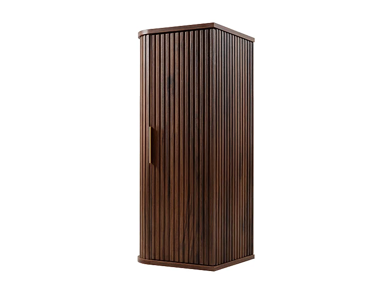 Meuble de salle de bain suspendu, chêne noyer, 35,5 x 79 x 31,5 cm