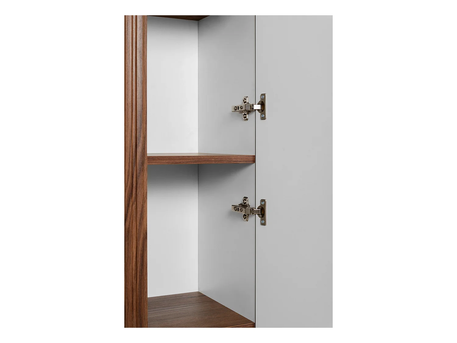 Badezimmer-Wandschrank, Eiche-Nussbaum, 35,5 x 79 x 31,5 cm