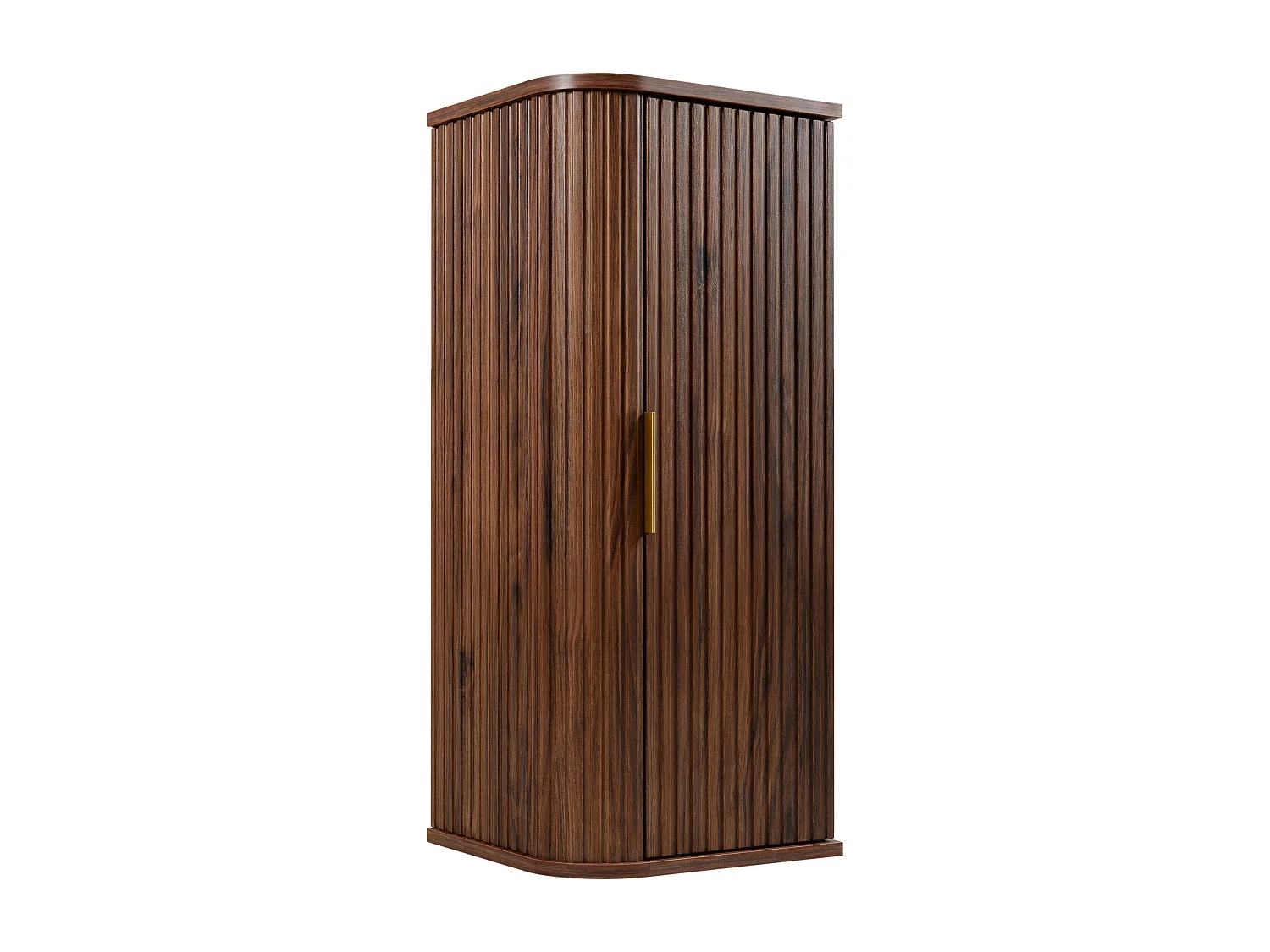 Meuble de salle de bain suspendu, chêne noyer, 35,5 x 79 x 31,5 cm