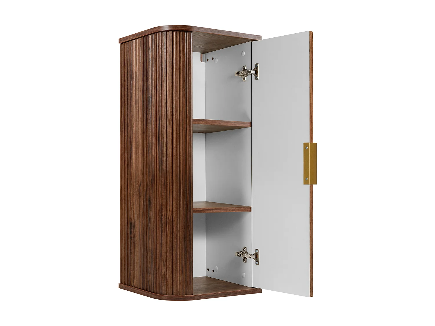 Meuble de salle de bain suspendu, chêne noyer, 35,5 x 79 x 31,5 cm