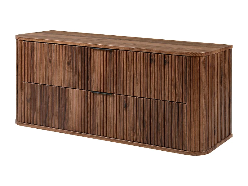 Szafka łazienkowa pod umywalkę wiszącą, dąb orzech, 120 x 51,7 x 41,5 cm