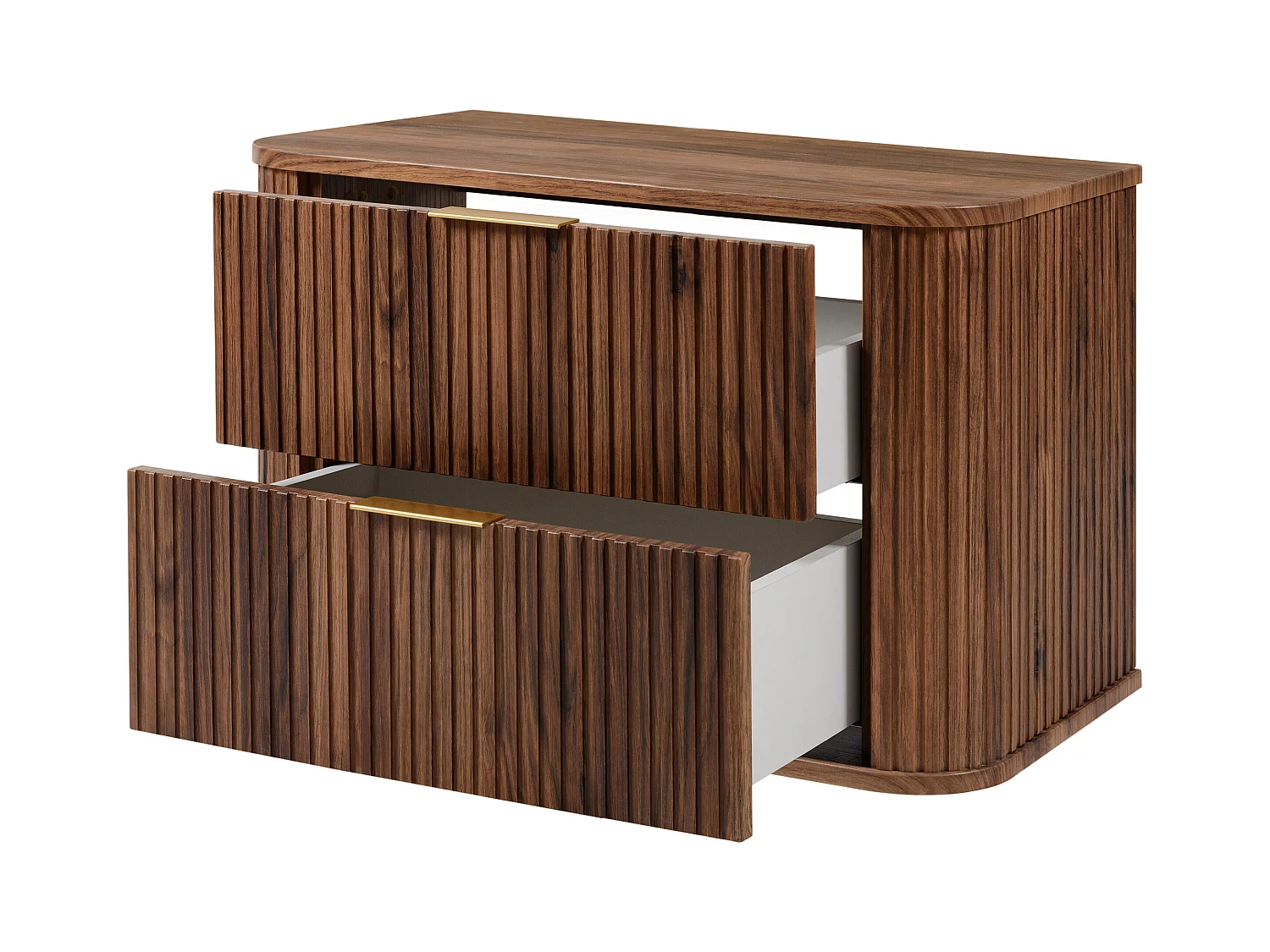 Meuble vasque suspendu pour salle de bain, chêne noyer, 80,4 x 51,7 x 41,5 cm