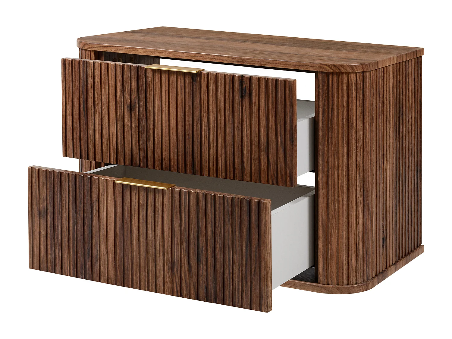 Meuble vasque suspendu pour salle de bain, chêne noyer, 80,4 x 51,7 x 41,5 cm