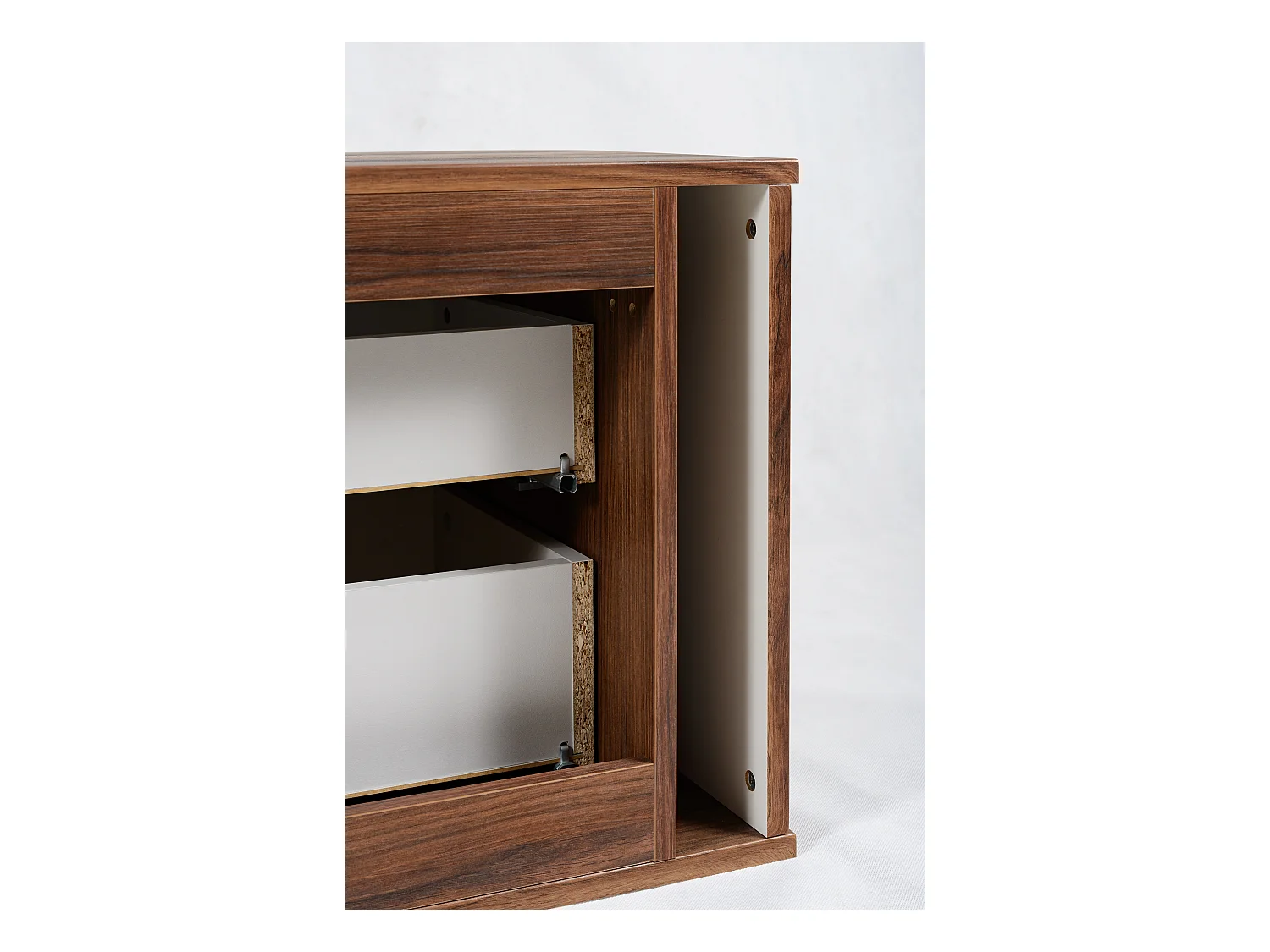 Meuble vasque suspendu pour salle de bain, chêne noyer, 60 x 51,7 x 41,5 cm