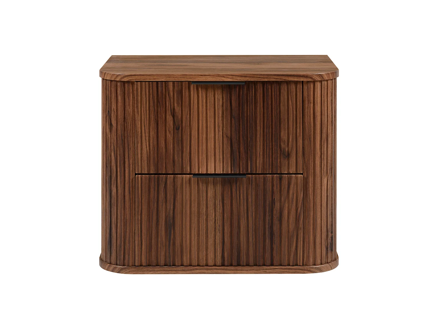 Badezimmer-Waschtischunterschrank, wandhängend, Eiche-Nussbaum, 60 x 51,7 x 41,5 cm
