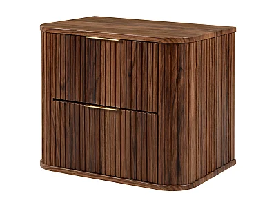 Bathroom vanity unit, wall-mounted, oak-walnut, 60 x 51.7 x 41.5 cm