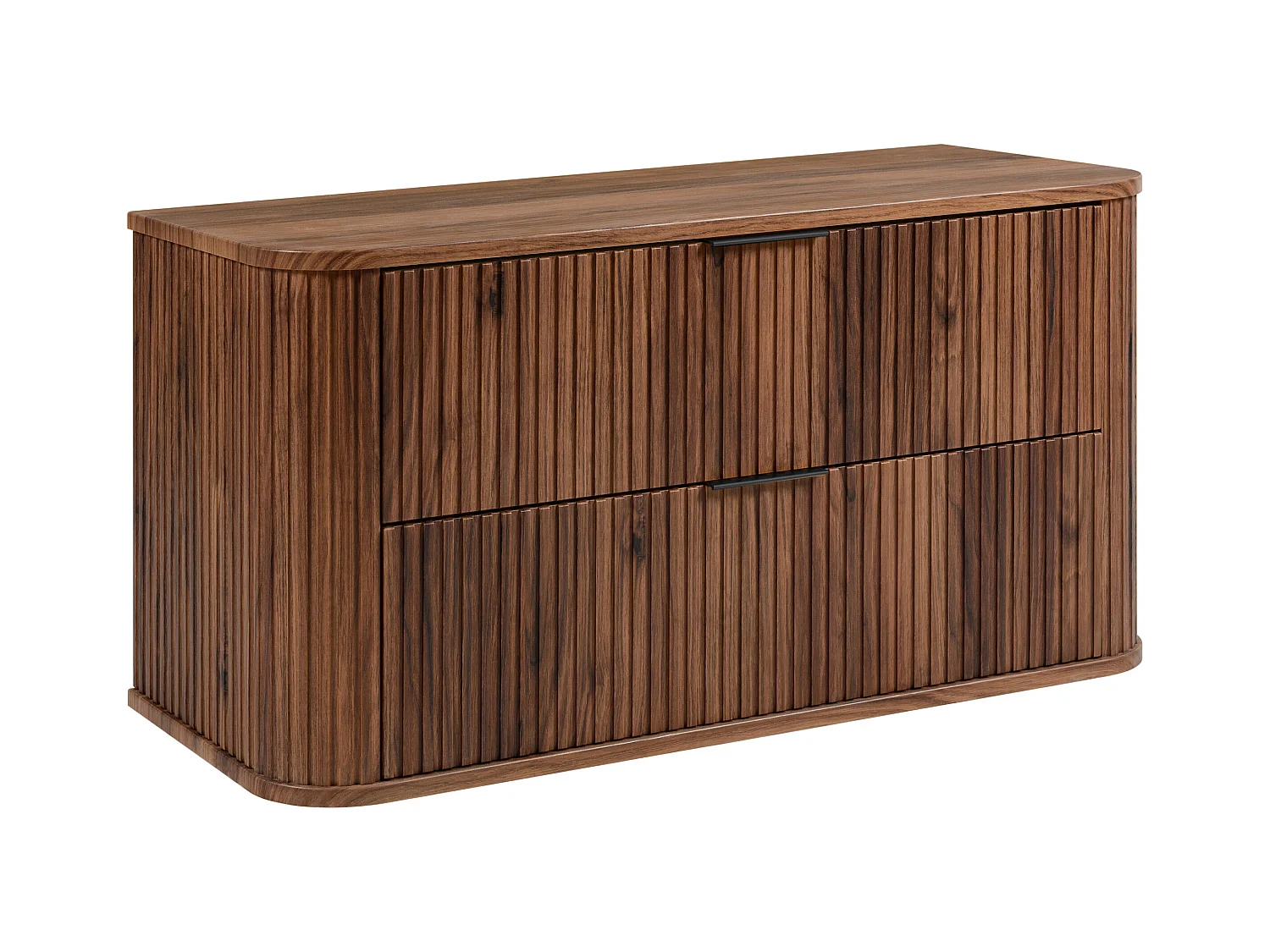 Meuble vasque suspendu pour salle de bain, chêne noyer, 100 x 51,7 x 41,5 cm