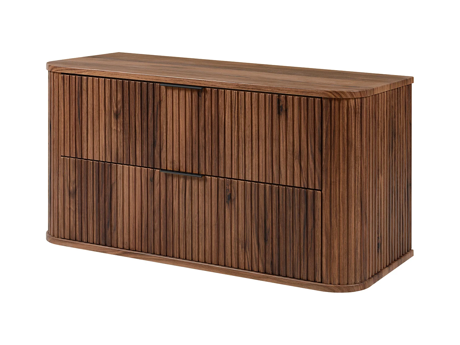 Meuble vasque suspendu pour salle de bain, chêne noyer, 100 x 51,7 x 41,5 cm