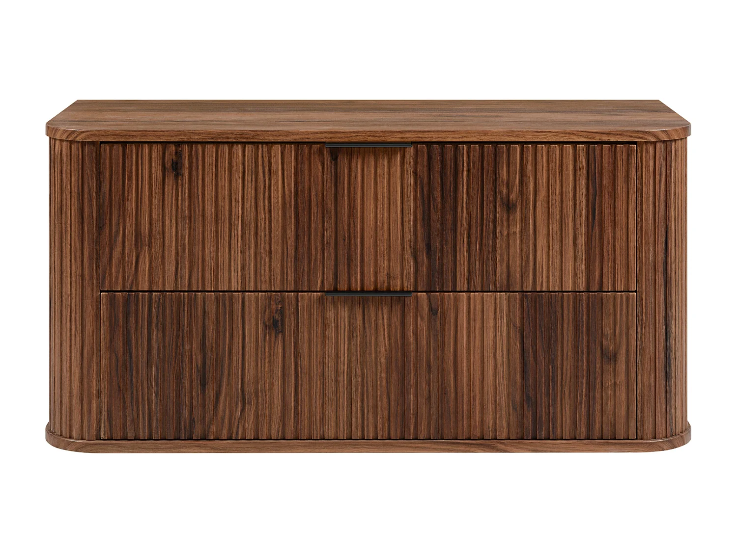 Badezimmer-Waschtischunterschrank, wandhängend, Eiche-Nussbaum, 100 x 51,7 x 41,5 cm