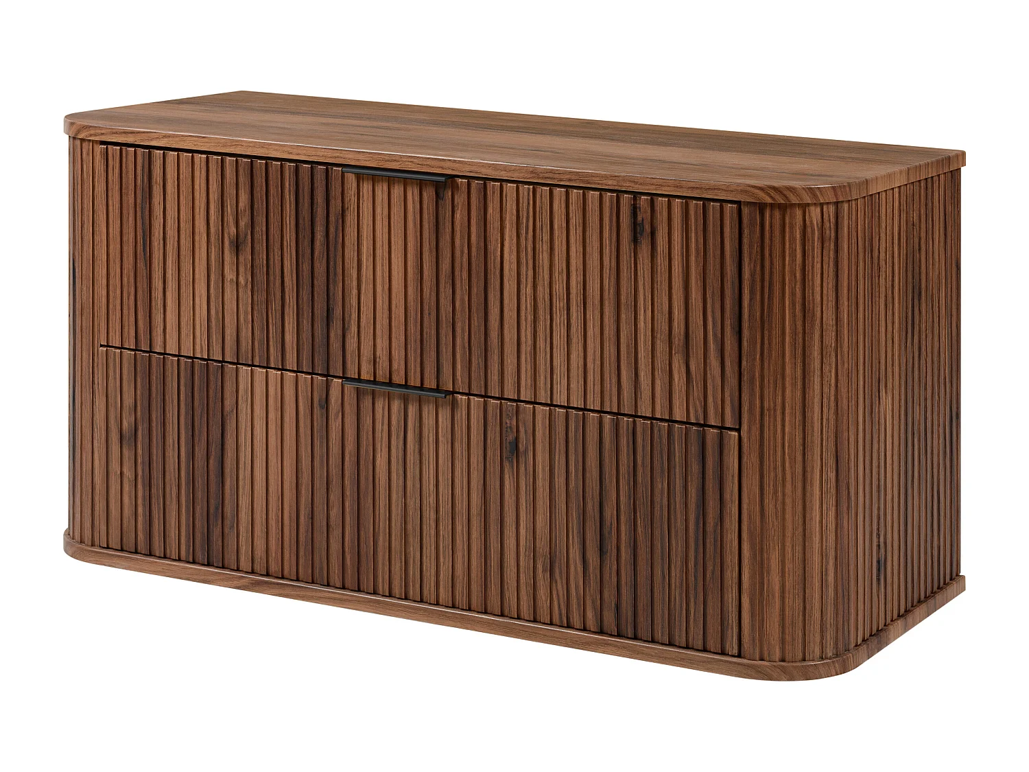 Meuble vasque suspendu pour salle de bain, chêne noyer, 100 x 51,7 x 41,5 cm