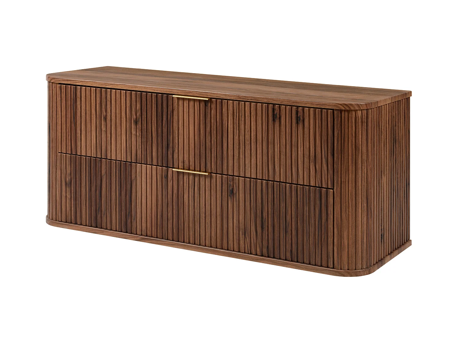 Meuble vasque suspendu pour salle de bain, chêne noyer, 120 x 51,7 x 41,5 cm