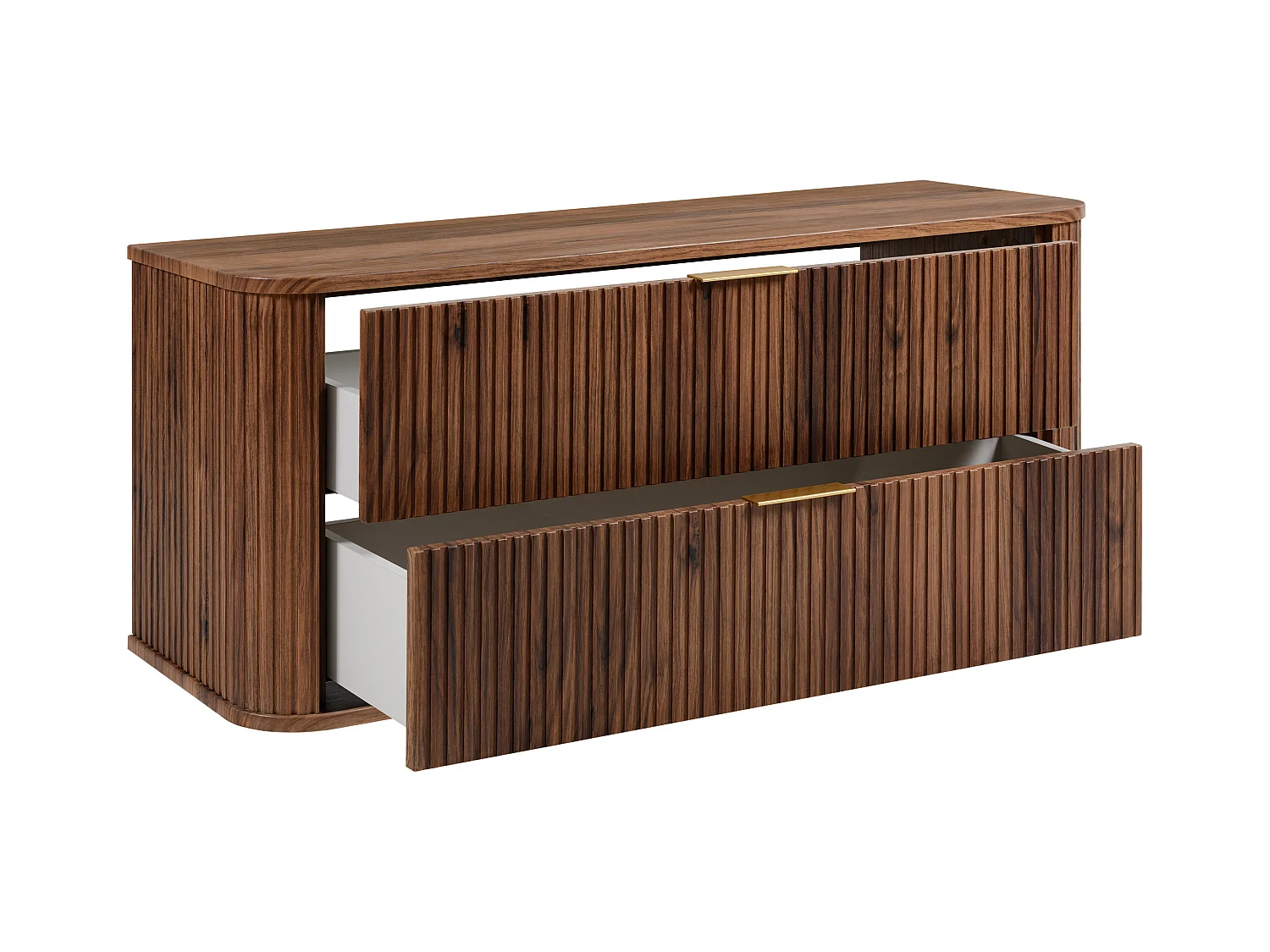 Meuble vasque suspendu pour salle de bain, chêne noyer, 120 x 51,7 x 41,5 cm