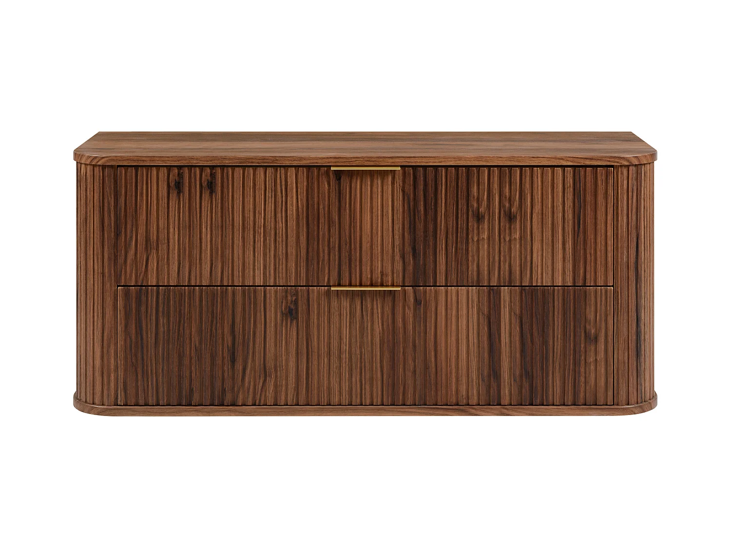 Badezimmer-Waschtischunterschrank, wandhängend, Eiche-Nussbaum, 120 x 51,7 x 41,5 cm