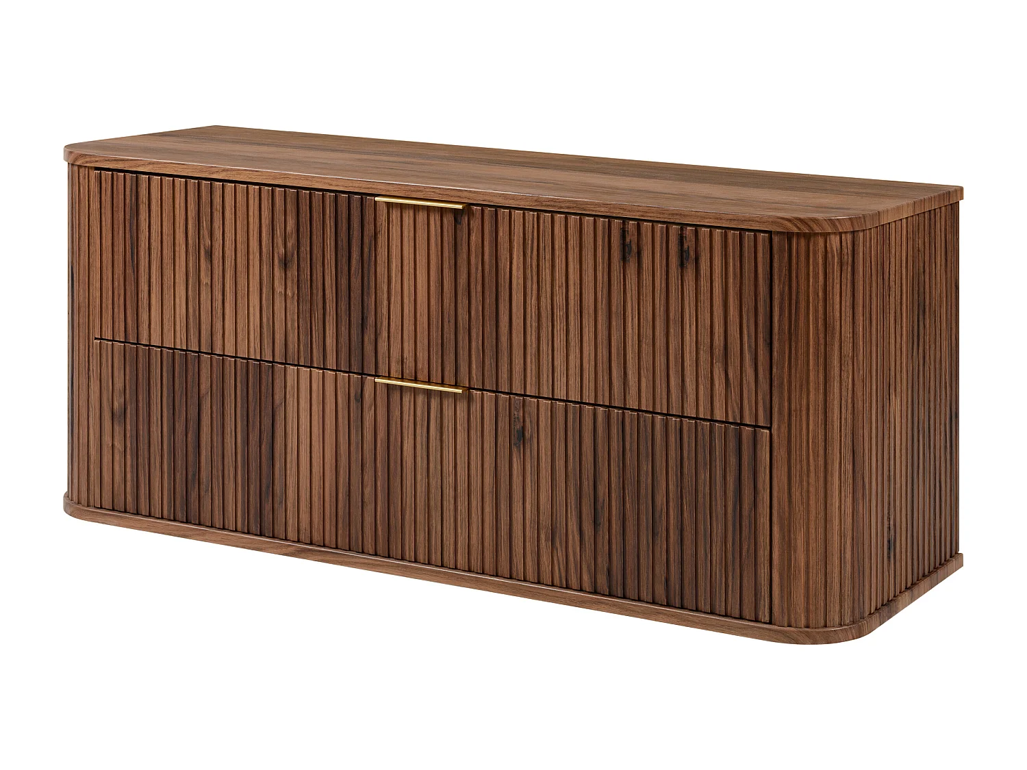 Meuble vasque suspendu pour salle de bain, chêne noyer, 120 x 51,7 x 41,5 cm