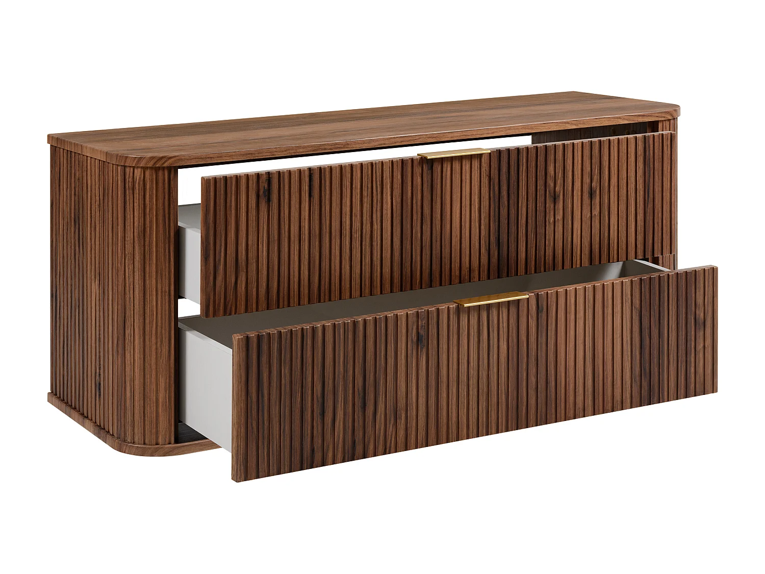 Meuble vasque suspendu pour salle de bain, chêne noyer, 120 x 51,7 x 41,5 cm