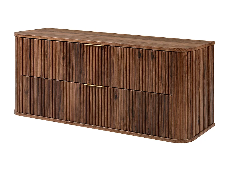 Meuble vasque suspendu pour salle de bain, chêne noyer, 120 x 51,7 x 41,5 cm