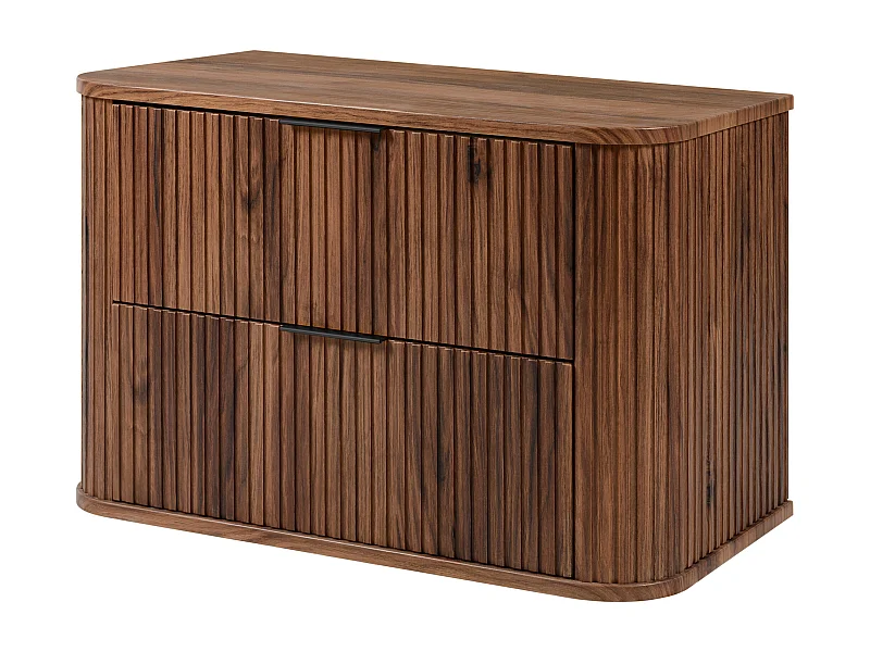 Meuble vasque suspendu pour salle de bain, chêne noyer, 80,4 x 51,7 x 41,5 cm