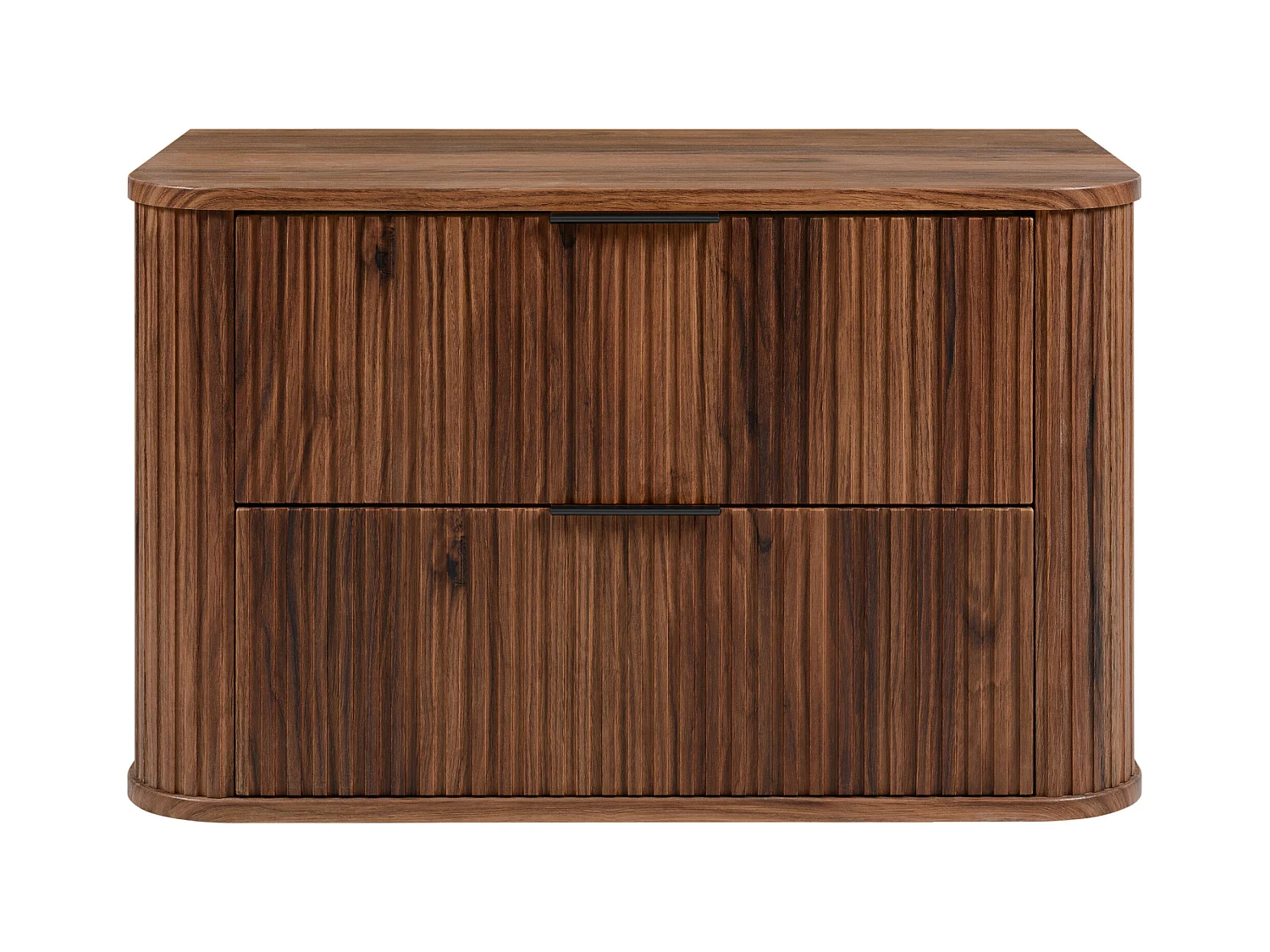 Badezimmer-Waschtischunterschrank, wandhängend, Eiche-Nussbaum, 80,4 x 51,7 x 41,5 cm