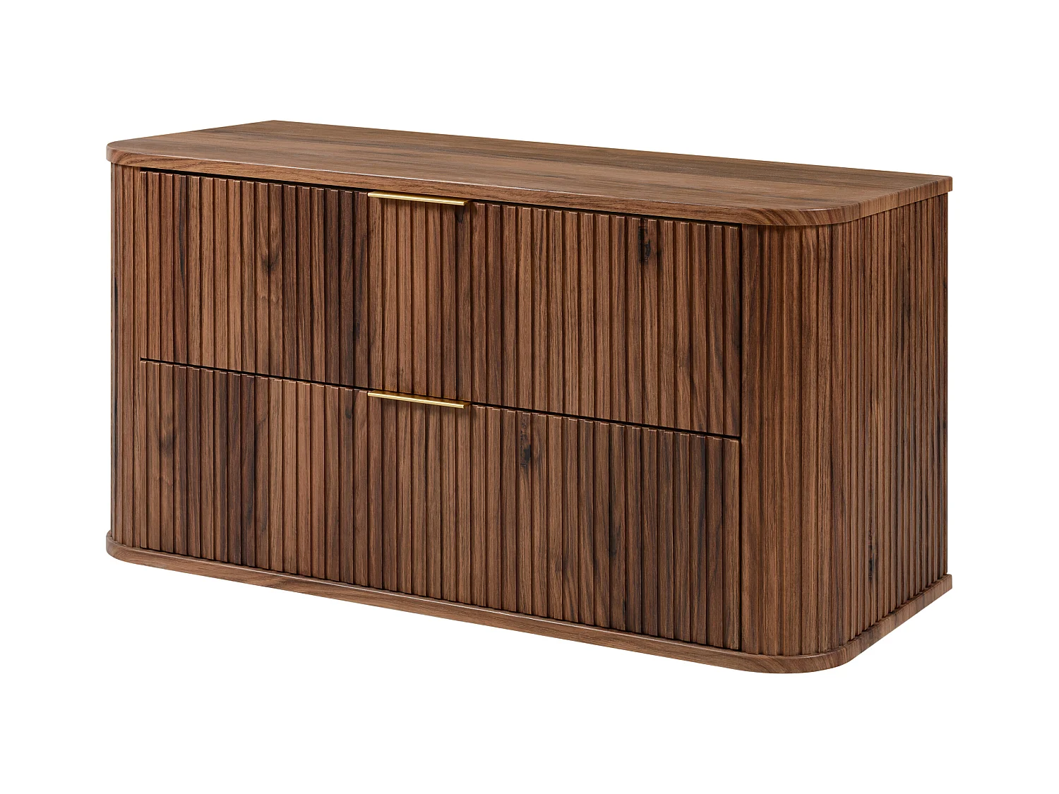Meuble vasque suspendu pour salle de bain, chêne noyer, 100 x 51,7 x 41,5 cm