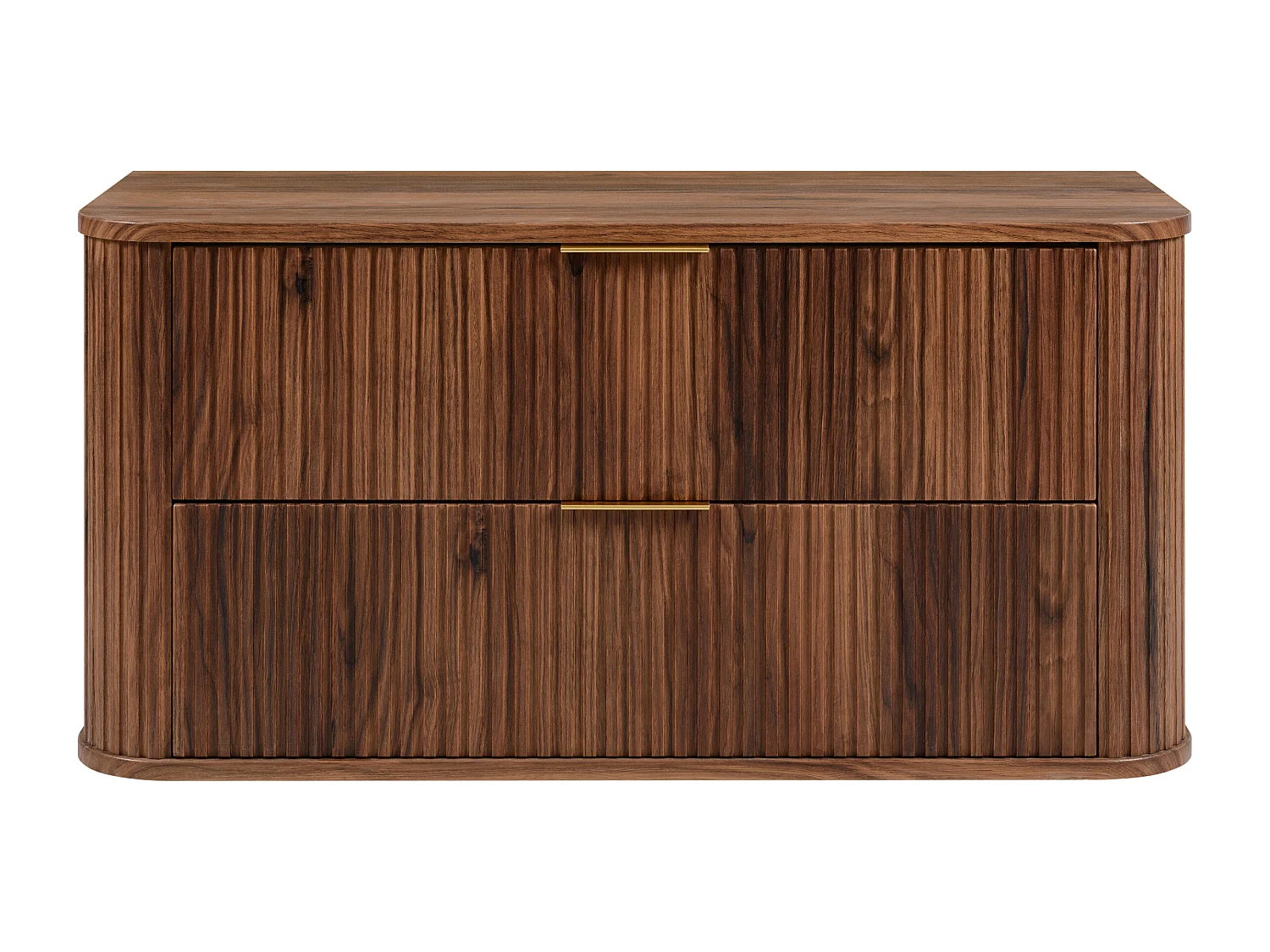 Meuble vasque suspendu pour salle de bain, chêne noyer, 100 x 51,7 x 41,5 cm