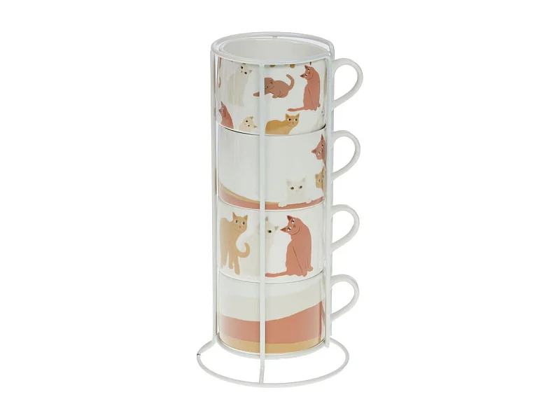 Coffret 4 tasses Gustave 20 cl