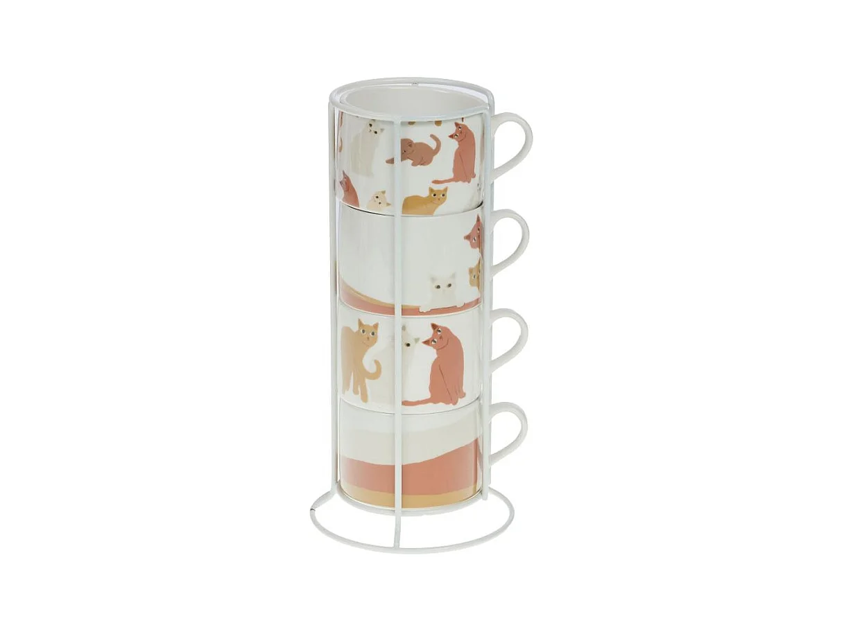 Coffret 4 tasses Gustave 20 cl