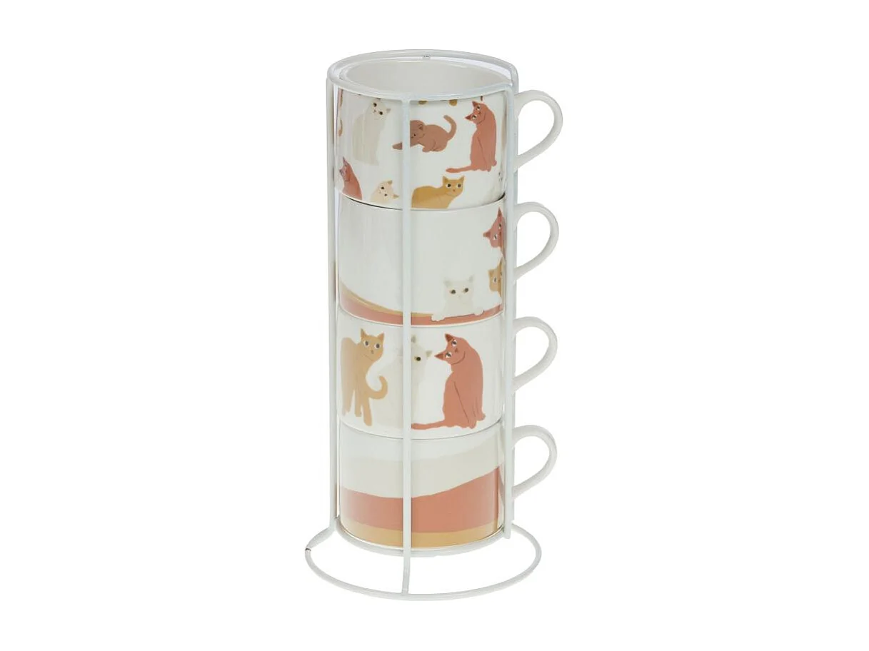 Coffret 4 tasses Gustave 20 cl