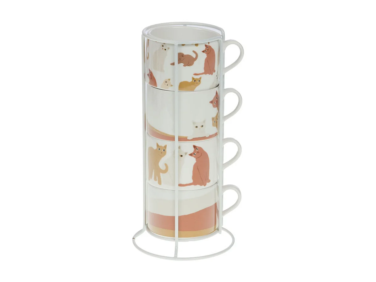 Coffret 4 tasses Gustave 20 cl