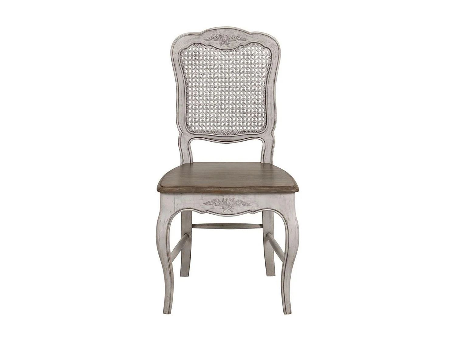 Chaise canné louis xv Bois Gris - Château Interior's