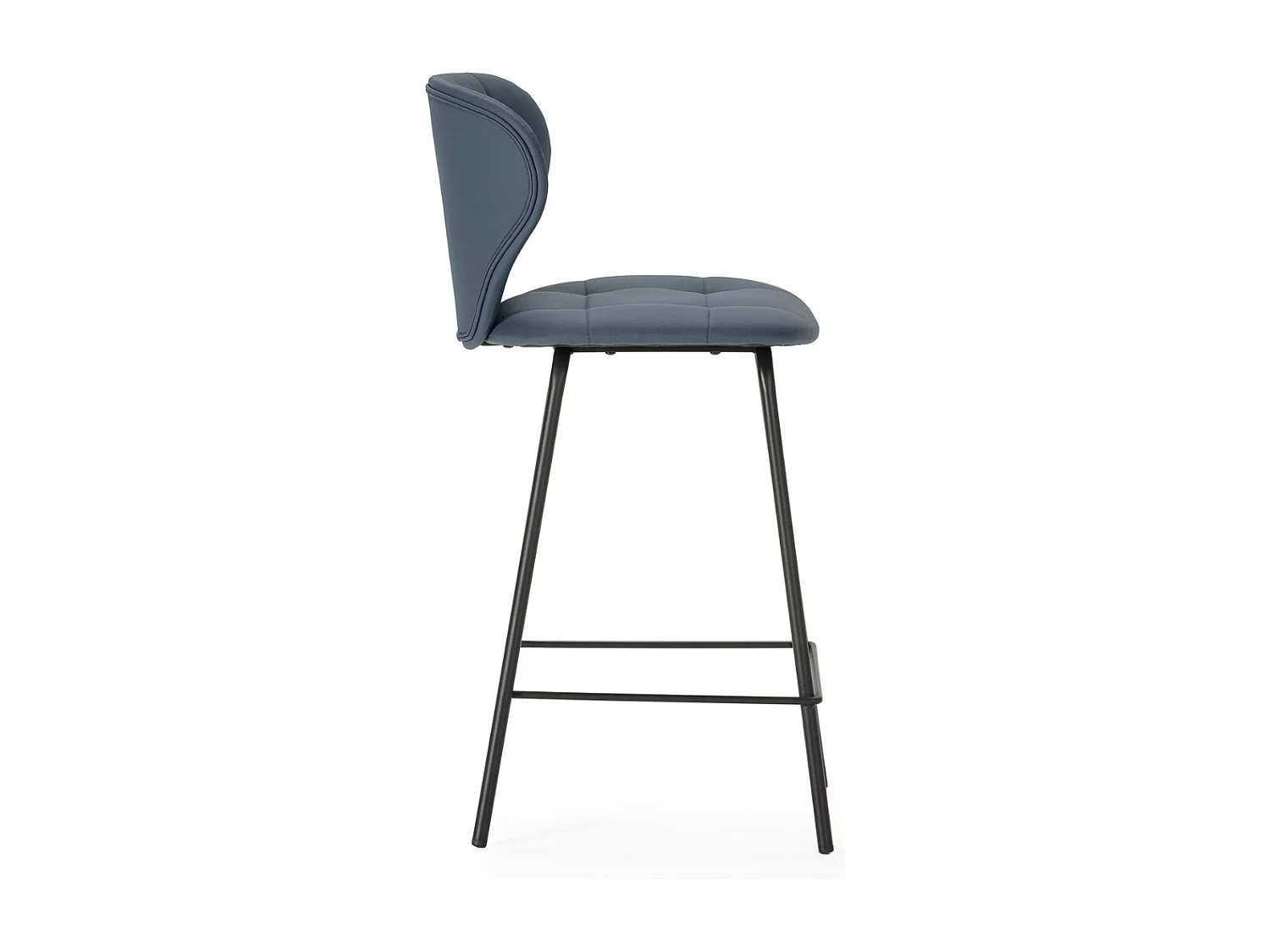 Lot de 2 tabourets avec pieds en métal noir H67 cm - MAURA