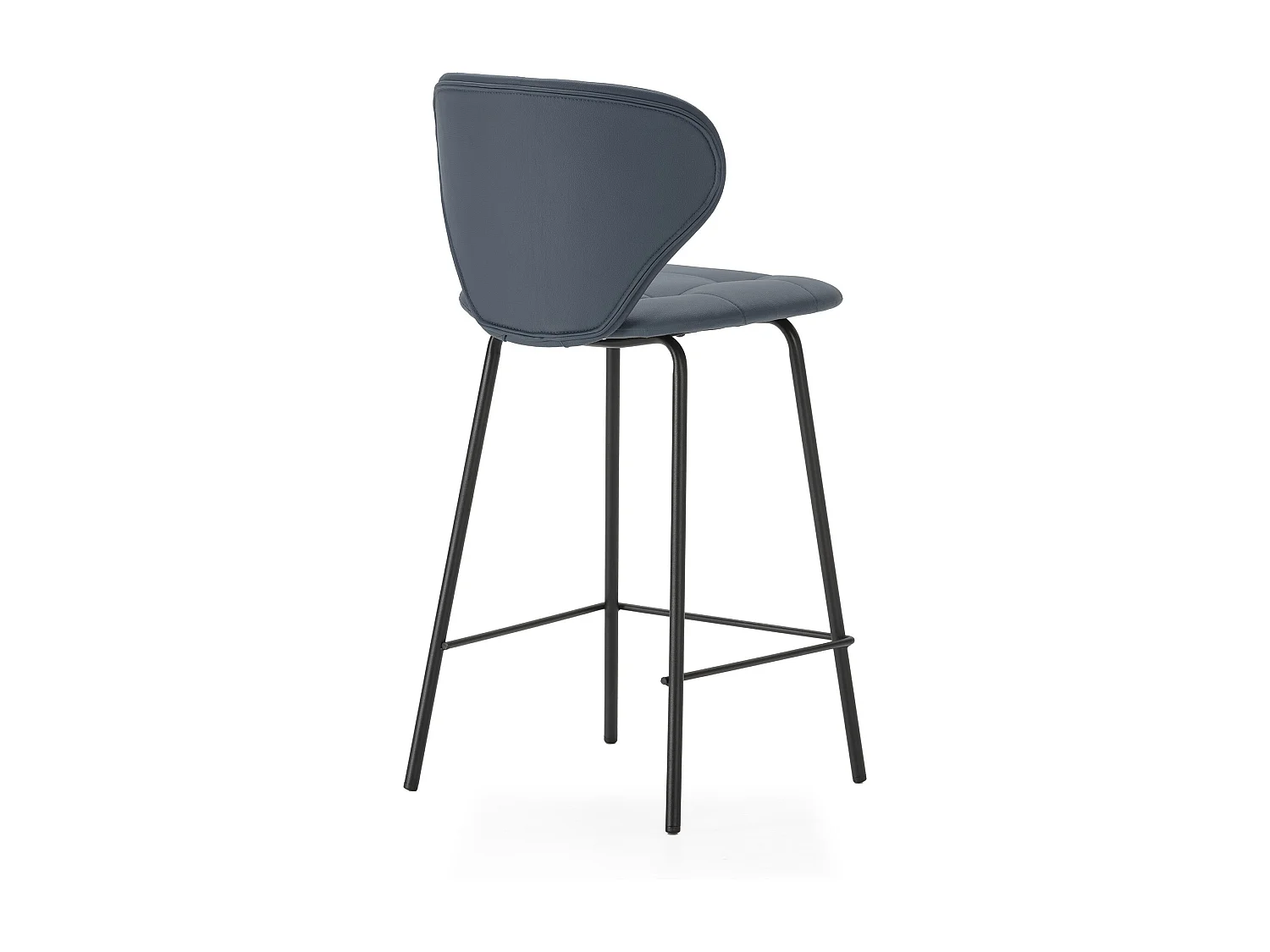 Lot de 2 tabourets avec pieds en métal noir H67 cm - MAURA