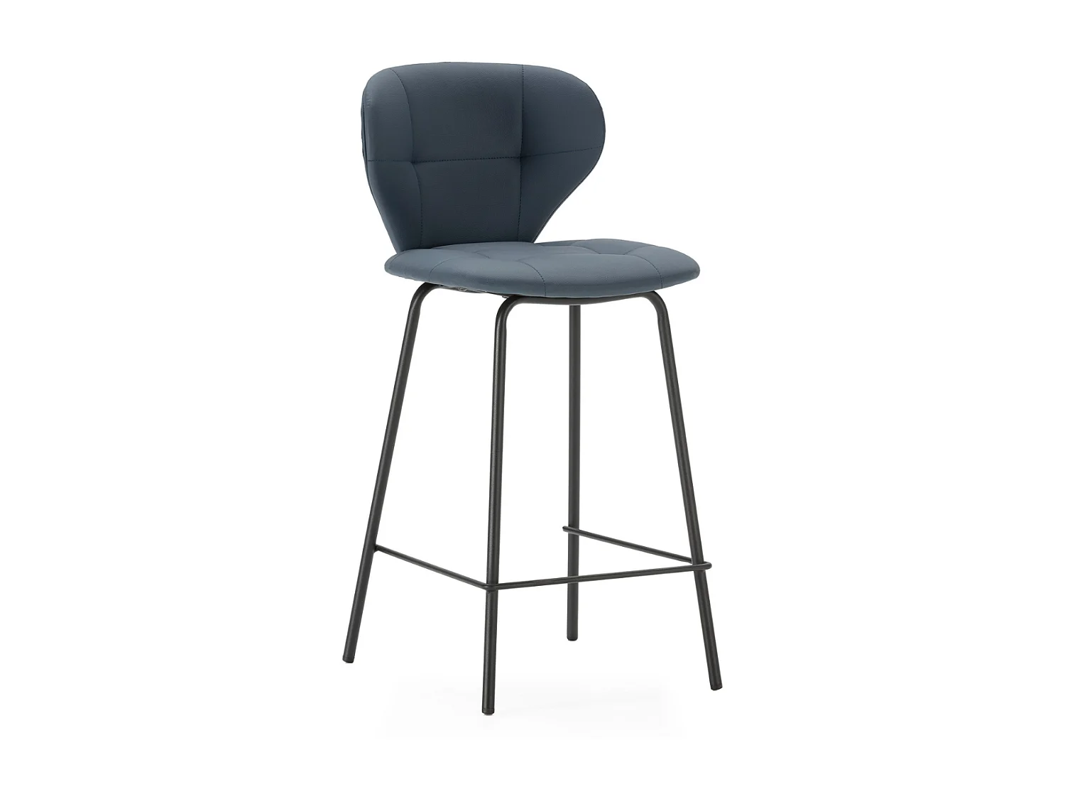 Lot de 2 tabourets avec pieds en métal noir H67 cm - MAURA