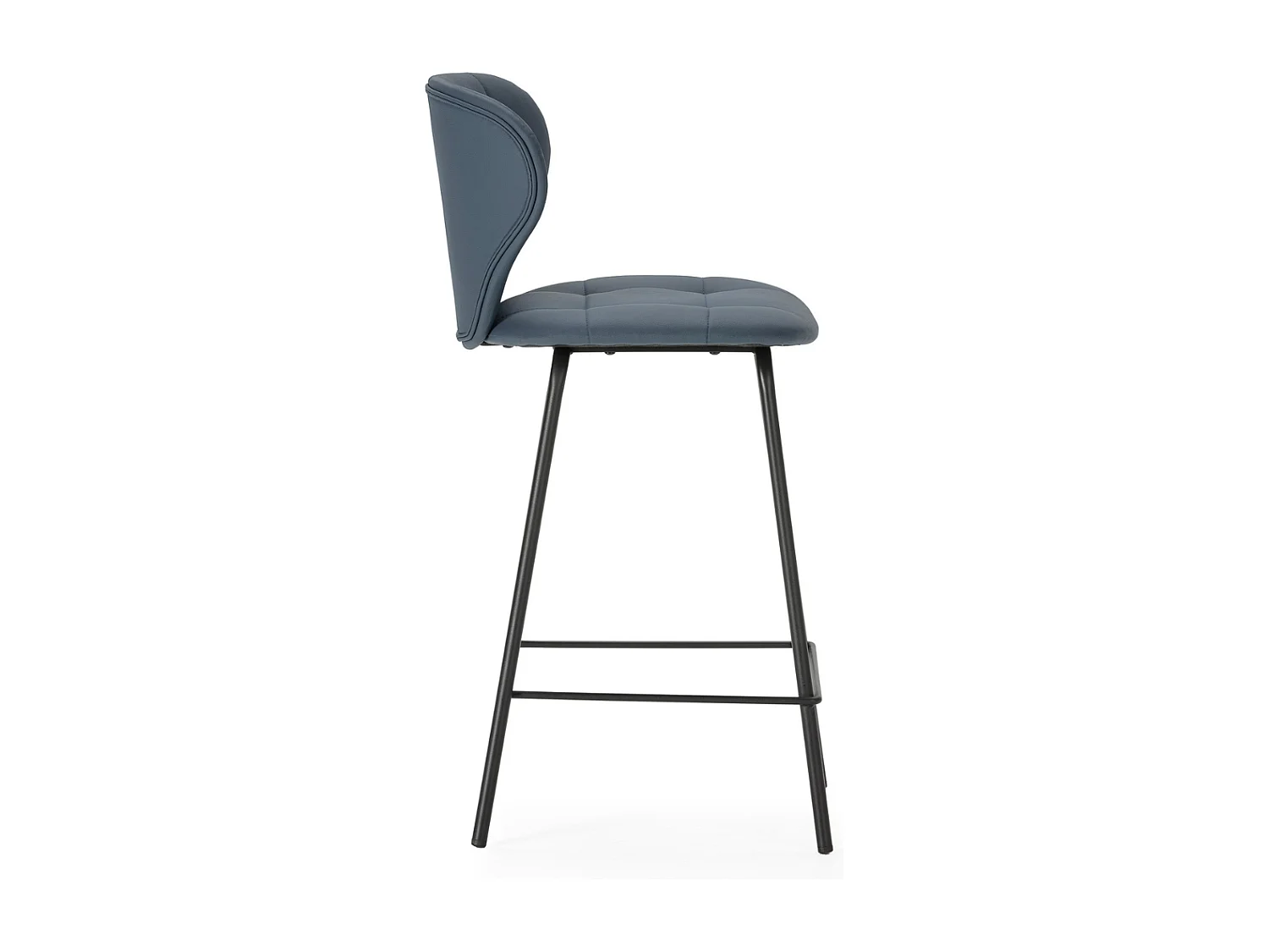 Lot de 2 tabourets avec pieds en métal noir H67 cm - MAURA