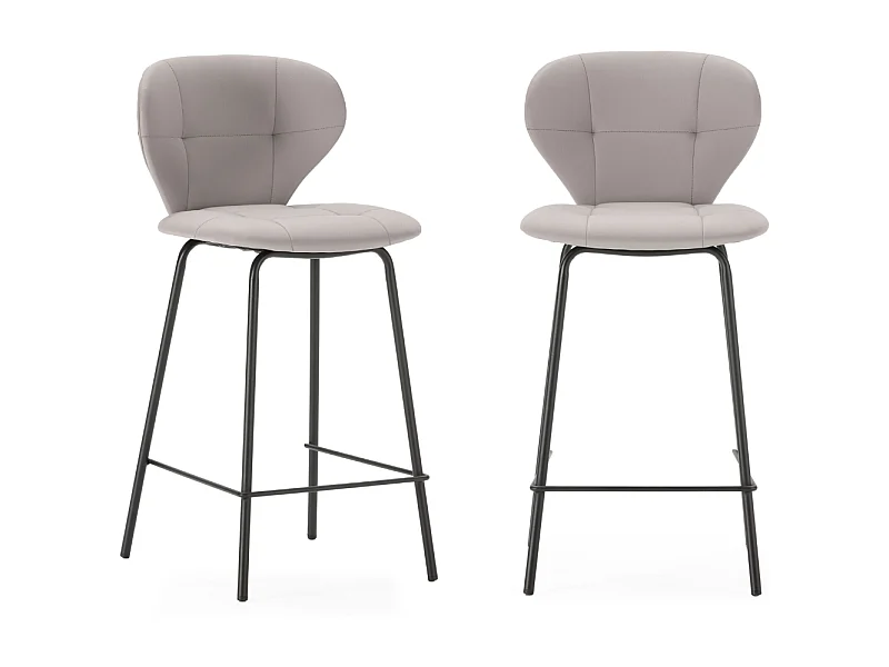 Barkruk Maura - 45x52x67cm - Beige - Set van 2